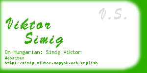 viktor simig business card